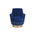 thumbnail image 2 of Newest Luxury Accent Chair for Apartments, Swivel Velvet Barrel Chair with 360 Rotation and Silent Base,Navy, 2 of 7