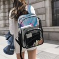 thumbnail image 6 of PVC Transparent Backpacks Clear Backpack for Travel and Outings Vibrant Colors Fish, 6 of 7