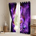 thumbnail image 3 of Homewish Musical Notes Black Out Curtains for Female Men Adults,Abstract Gradient Curtains Pack of 2 (42x63 Each),Music Theme Bedroom Curtains,Ultra Soft Home Decor, 3 of 6