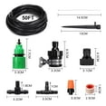 thumbnail image 2 of GARFANS 50ft 1/4'' Micro Irrigation Drip System Watering Drip Irrigation DIY Irrigation Reducing Tee Orange Spray Nozzles Spray Nozzles Irrigation Kits, 2 of 8