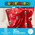 thumbnail image 3 of Franco Nintendo Super Mario Gaming Toad Plush Throw Blanket, 46 in x 60 in, 3 of 7