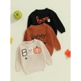 thumbnail image 3 of Jxzom Toddler Baby Boy Girl Halloween Sweaters Long Sleeve Pumpkin Ghost Spider Embroidery Sweatshirts Knit Sweater Tops Fall Winter Clothes, 3 of 8