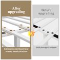 thumbnail image 4 of E-Ser Twin Size Metal Platform Bed Frame,Modern Headboard And Footboard,Adequate Under Bed Storage,No Box Spring Needed,White, 4 of 9