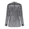 thumbnail image 3 of WTOBBY Women's Casual Solid Color Long Sleeve Suit Jacket, Fashion Blazer Style for Office or Daily Wear, Versatile Outerwear,Gray 2XL, 3 of 3