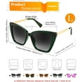 thumbnail image 6 of FEISEDY Trendy Polarized Women Sunglasses, Retro Womens Square Cat Eye Sun Glasses B4134, 6 of 14