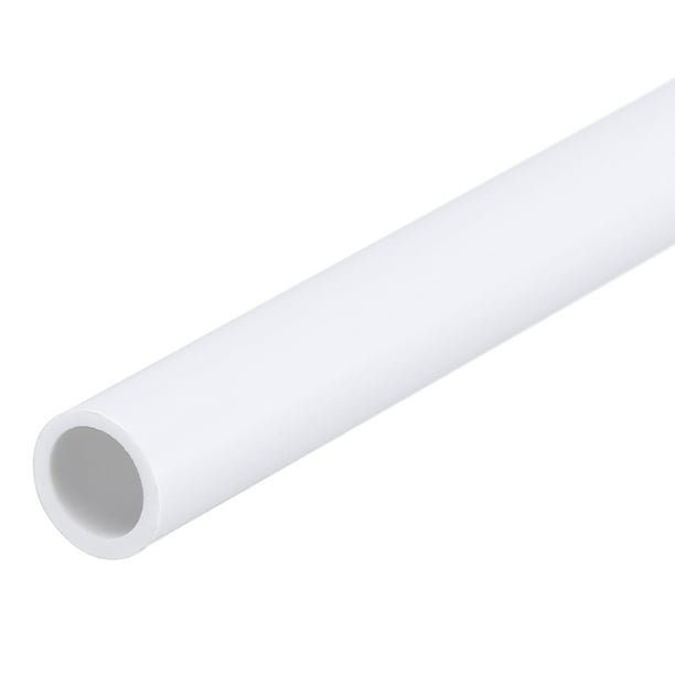 Tubo redondo rígido de PVC Uxcell 6mm ID 8mm OD 8" de longitud blanco de alto impacto para tuberías de agua, manualidades, fundas de cables
