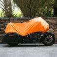 thumbnail image 2 of Unique Bargains 210T Motorcycle Half Cover Outdoor Waterproof Rain Dust UV Protection Orange XL, 2 of 7