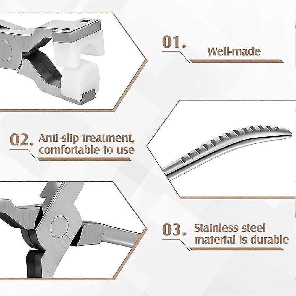 2 Pcs Ring Making Kit Chain Nose Pliers Bending and Wrapping Metal Tool Stainless Steel Ring Bender