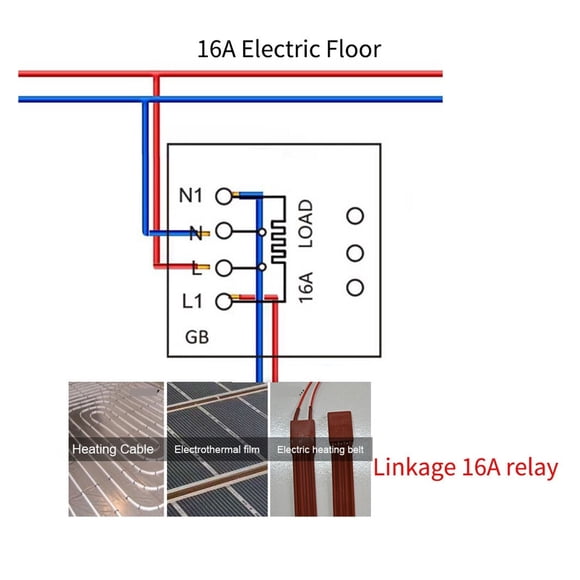 2 IN 1 WIFI Smart Thermostat For Radiant Floor Heat,Dry Contact,16A Relay Switch Multi-Function Temperature Controller ,Easy to Install