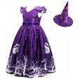 thumbnail image 2 of LOVZFMLL Robe pour Enfants Sans Manches Col Rond Imprimé Citrouille Halloween Robe de Jeu de Rôle Robe Décontractée Sans Manches Col Rond, 2 of 9