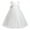 White - Satin, variant on IBTOM CASTLE White First Communion Dresses for Girls Lace Flower Wedding Bridesmaid Pageant Birthday Baptism Party Formal Maxi Tulle Gown 3-4 Years White - Feather