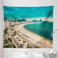thumbnail image 1 of Vintage Beach Tapestry, Copacabana Beach Ipanema Sugar Loaf Mountain in Rio Famous World Beaches, Fabric Wall Hanging Decor for Bedroom Living Room Dorm, 5 Sizes, Multicolor, by Ambesonne, 1 of 1