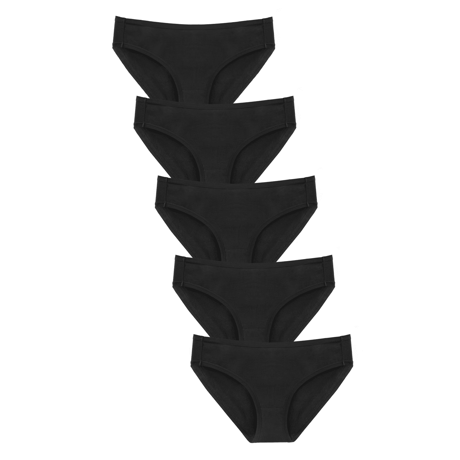 5 Pack Womens Cotton Stretch Breathable Bikini