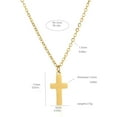 thumbnail image 2 of 18K Plated Collarbone Chain With Stainless Steel Cross Necklace, 2 of 2