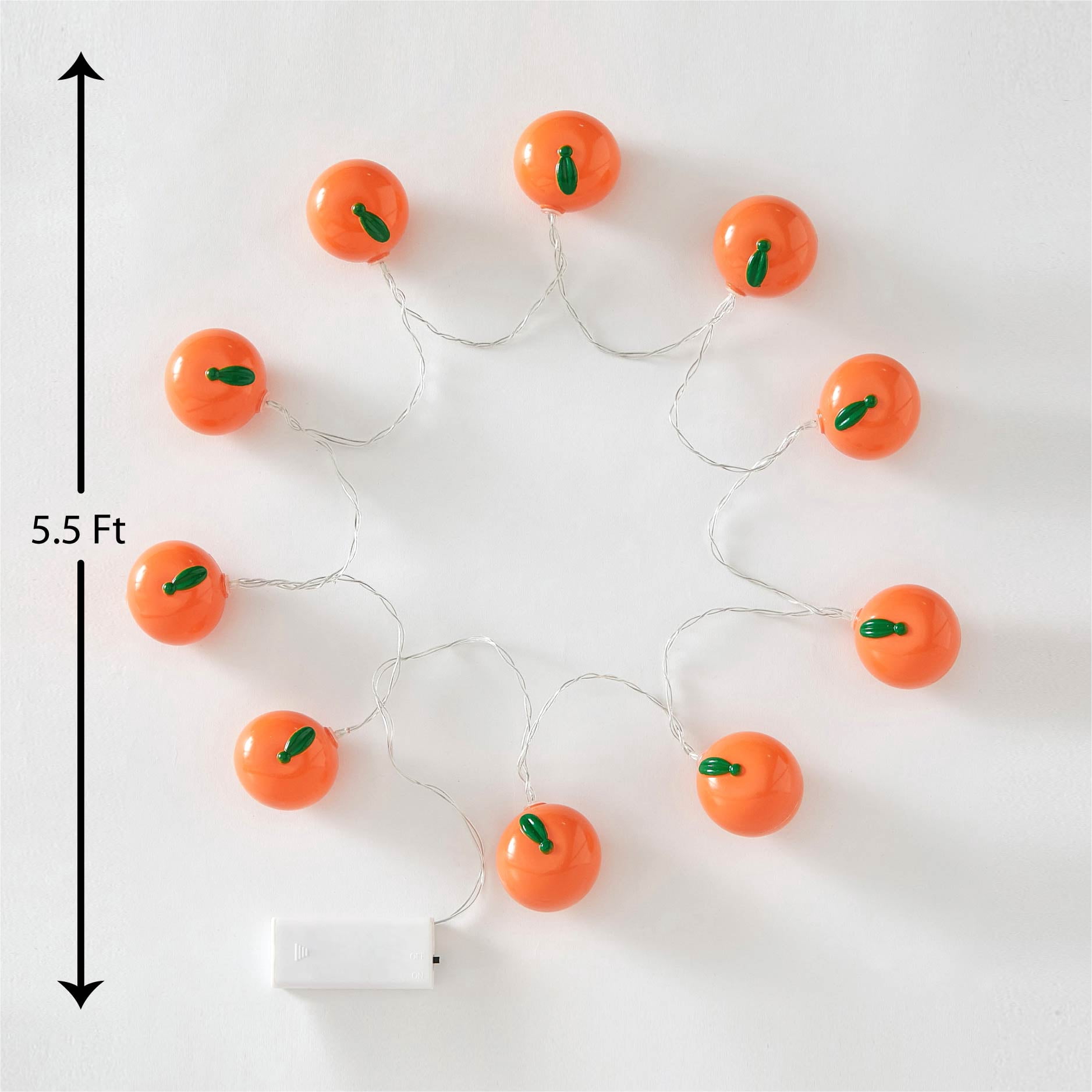Urban Shop Indoor 5.5' Battery Operated Orange Figural LED String Lights