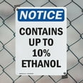 thumbnail image 5 of (2 Pack) Contains Up To 10% Ethanol OSHA Notice Sign 10 Inch X 14 Inch Indoor / Outdoor Rust-Free Aluminum Metal Signs for Workplace, Workshop, and Construction Site, Made in the USA, 5 of 8