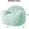 thumbnail image 3 of Trilenars Bean Bag Chair with Filler for Large Spaces,Navy Blue, 3 of 9