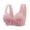 Pink, variant on 2 Pack Womens Bras Front Side Buckle Lace Edge Without Steel Ring Movement Seamless Gathering Adjustment Yoga Sleep Large Bras