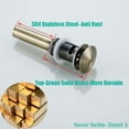 thumbnail image 2 of G1 1/4" Pop-up Retro Sink Plug Waste Click-clack Drain with Overflow Bronzed Brass Universal Sink Drainer Valve Basin Siphon - with Overflow,, 2 of 5