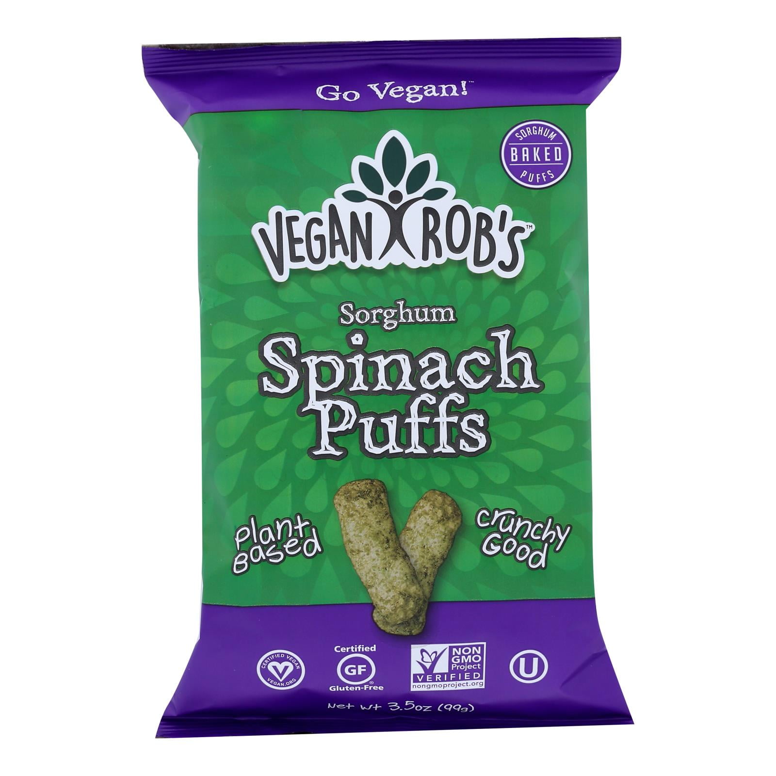 Vegan Rob's Puffs, Spinach, 3.5 oz