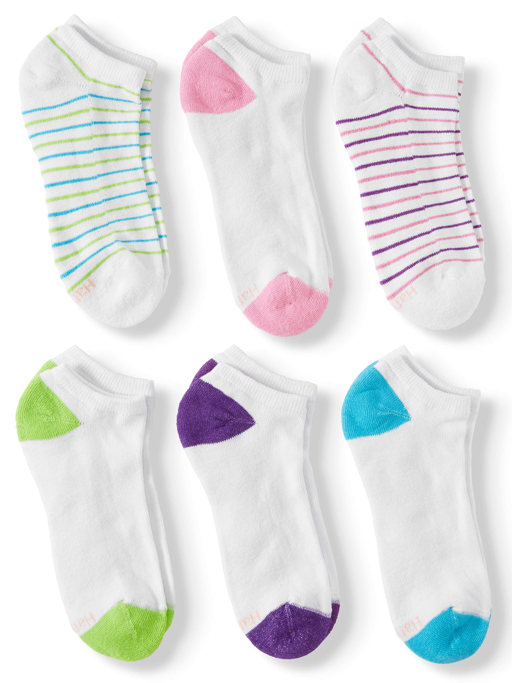 Women's Cushioned No Show Socks Extended, 6+1 bonus pack