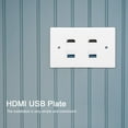 thumbnail image 4 of Wall Plate Panel 2  Female USB Wall Plate,  USB Plate USB Wall Panel, For Home Decoration Coffee Shop Kitchen Office Building, 4 of 8