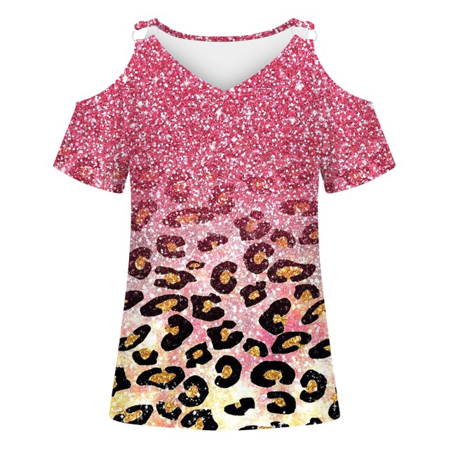Heiheiup Robes pour les Femmes 2024 Femmes V Cou T-Shirt à Manches Courtes avec Imprimé Floral