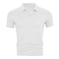thumbnail image 7 of Gaukiv Men's T Shirts Collared Neckline Short Sleeve Solid Tees Summer Casual Tops White 3XL, 7 of 7