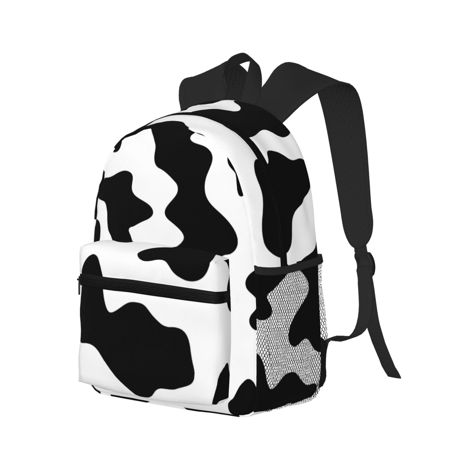 Vsdgher Milk Cow Print Unisex Large Capacity Bookbag Schoolbag Casual Daypack for High School/College/Teens/Travel/Work