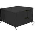 thumbnail image 3 of Housse de Table de Foyer Carrée 28 Po*28 Po*25 Po, Housse de Table de Feu Imperméable Carrée Anti-UV Robuste pour Meubles de Patio avec Évent et Poignée, 3 of 5