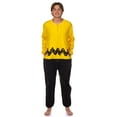thumbnail image 3 of Peanuts Charlie Brown Costume Pajama Union Suit Kigurumi Adult Fleece 1PC Footless Sleeper Loungewear For Men Women, 3 of 7