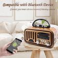 thumbnail image 5 of Portable Vintage Radio Classic Retro FM AM SW Radios Wireless Bluetooth Speaker TF Card USB MP3 Music Player A, 5 of 7