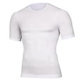 thumbnail image 4 of Hombres Adelgazamiento Compresión Fitness Abs Pecho Barriga Gimnasio Body Shaper Blanco M Sunnimix body shaper para hombres, 4 of 8
