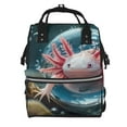 thumbnail image 1 of Disketp Bubbles Axolotl Fantasy Mochila de Pañales de Gran Capacidad con Múltiples Bolsillos, Mochila de Viaje Multifuncional para Bebé, Unisex, Moderna y Resistente, 1 of 6