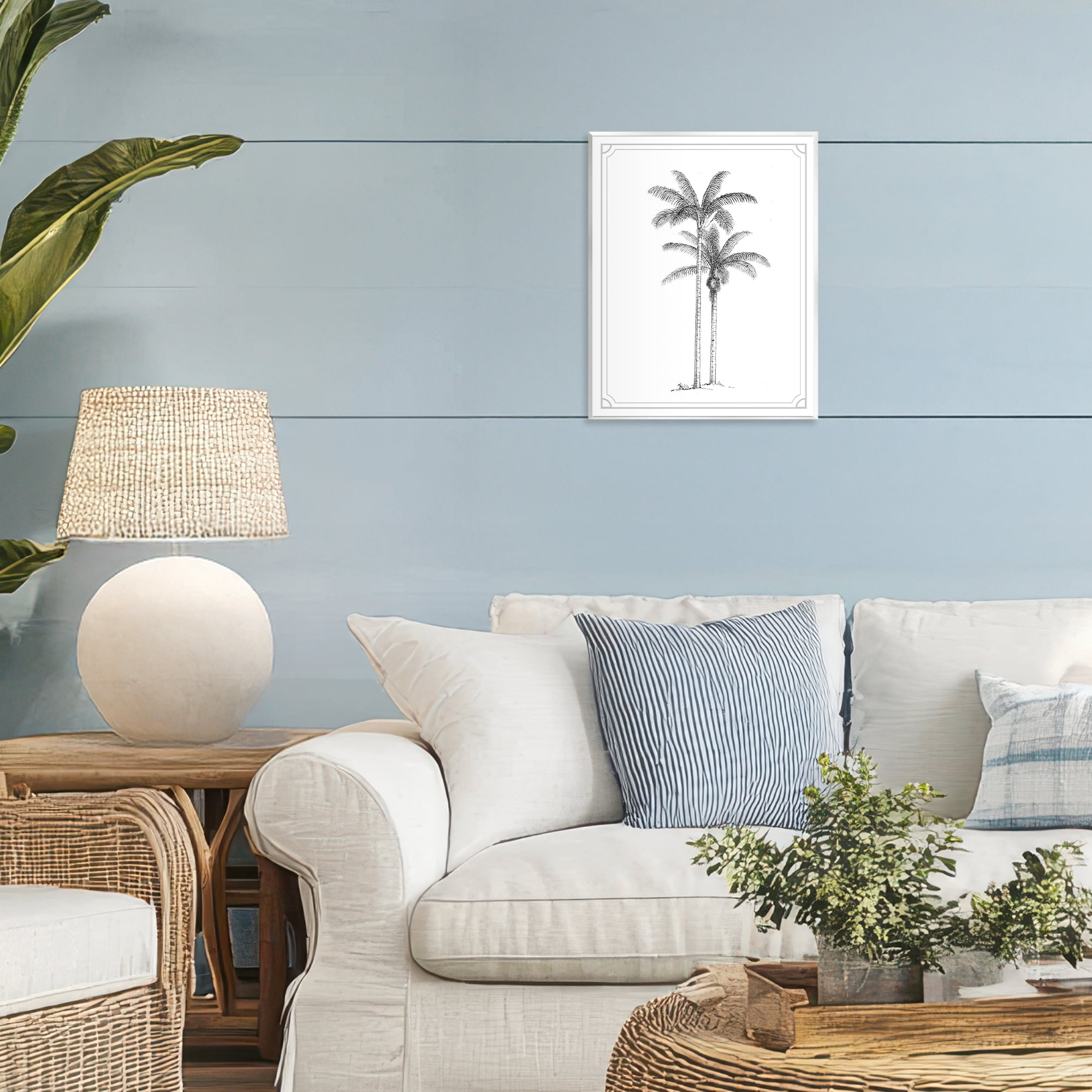 Vintage Simple Palm Tree Wall Plaque Art, design by Lettered and Lined