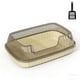 thumbnail image 2 of Caja de arena semicerrada para gatos con tapa de entrada superior, lados altos, control de olores, caja de arena cubierta con filtro de cuchara para control de olores, caja de arena de plástico para g, 2 of 6