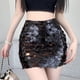 thumbnail image 5 of Gibobby faldas para mujer elegante Mini falda de lentejuelas para mujer Falda sexy de cintura alta con línea A para mujer(Negro, M), 5 of 5