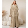 thumbnail image 5 of Wearable Blanket Hoodie for Adult Plush Blanket Sweatshirt Gray One size, 5 of 10