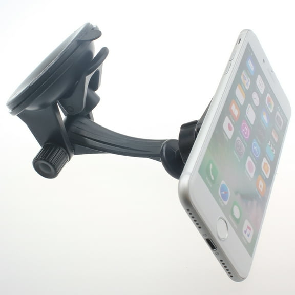 Magnetic Car Mount for LG K8X, Tribute Monarch, Phoenix 5, Fortune 3, Aristo 5 - Holder Dash Windshield Swivel Strong Grip Strong Magnets N1P