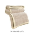 thumbnail image 3 of PRETXORVE Solid-Color Soft Carved Floral Designs Multi-Functional Flannel Coverlet, 3 of 6