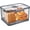 Large-Grey, variant on Bread Box Bread Boxes for Kitchen Counter Airtight, Time Recording Bread Storage Container with Lid, Bread Keeper for Homemade Bread, Toast, Bagel, Donut and Cookies, White