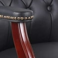 thumbnail image 4 of Leather Reception Guest Chairs W/Padded Seat and Arms Ergonomic Mid-Back Office Executive Side Chair for Meeting Waiting Room Conference Office Guest Chairs,Black, 4 of 11