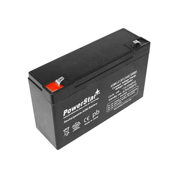 PowerStar AGM6V12-12 6V 12Ah GS PE Emergency Light Battery