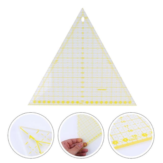 Triangular Quilting Ruler for Sewing Use Large Transparent Quilter's Tool