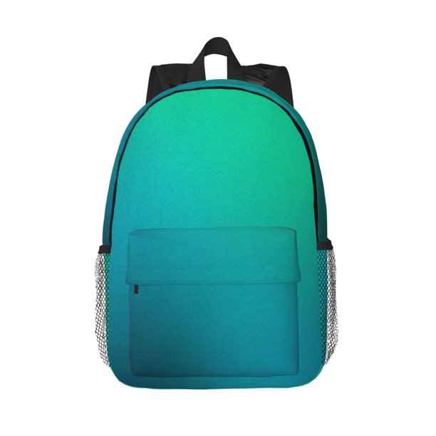 Easygdp Green Turquoise Teal Mochila Ligera de 15 Pulgadas para Estudiantes, Mochila Cómoda para la Escuela y Viajes, Correas Ajustables