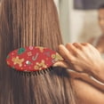thumbnail image 3 of Red Christmas Gingerbread Man Pattern Hair Brush,Girls Detangling Hair Brush,Glide Through Tangles with Ease for Wet & Dry Hair,8.8"X2.8", 3 of 7