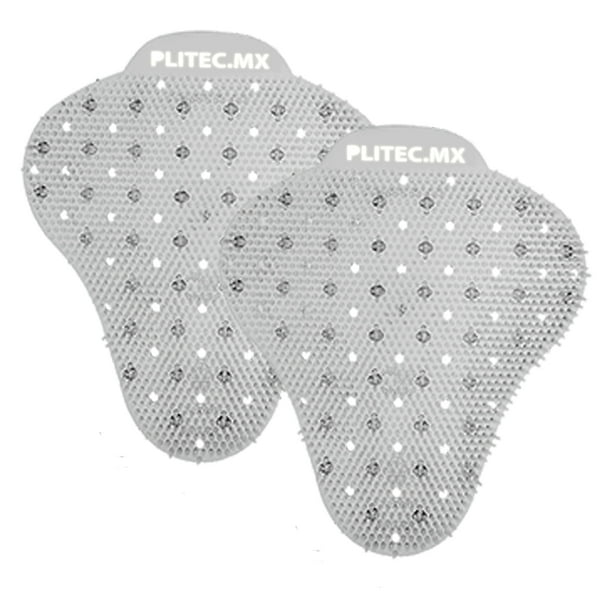 PLITEC Tapete Aromatizante para Mingitorio Seco o Ecologico Antibacterial Biodegradable Anti-Salpicaduras Anti-Splash 60 Días (2 Pzas) (Frutas Tropicales)