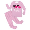 thumbnail image 4 of XAOFW Girl's Outfits Sets Valentines Day Print Long Sleeve Crewneck T Shirts And Pants Two Piece Outfit Home Loose Fit Set Daily Lounging Soft Cute Clothing Sets, 4 of 4