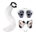 thumbnail image 1 of Qarigey Ears Tail Cosplay Props for Fancy Dress Carnival Parties Halloween Disfraces de disfraces Blanco, 1 of 1