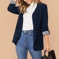 thumbnail image 1 of Chaqueta Blazer Informal, Puños A Rayas Blazer para Mujer Blazer con Solapa Blazer Informal para Mujer Máxima Confiabilidad, 1 of 5
